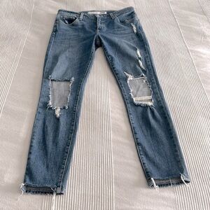 Lovers & Friends Denim Distressed Ezra Boyfriend Jeans Size 28